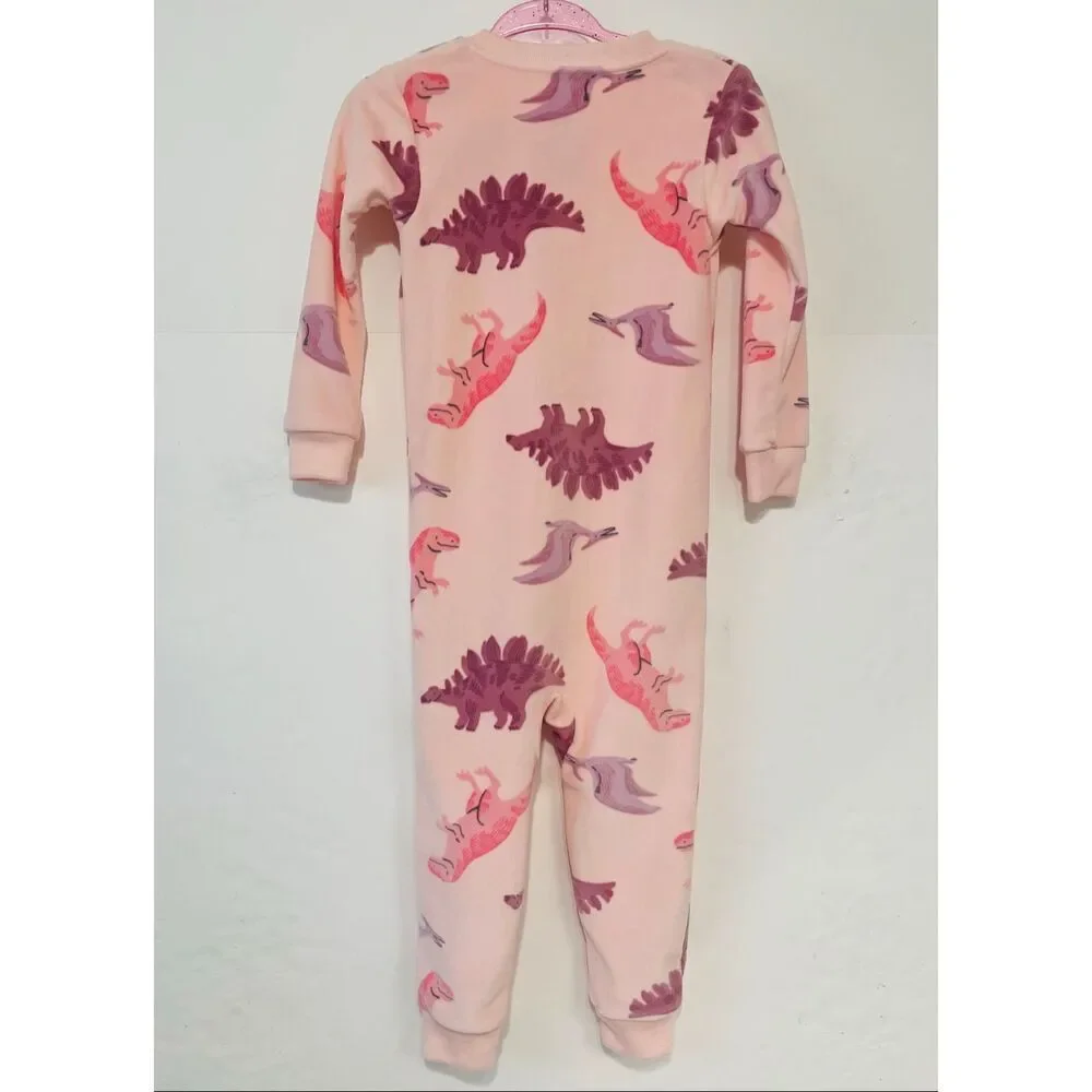 Carter’s Footed Pajamas Pink Dino Print Size 18 Months NWOT